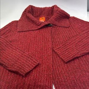 Hearts of Palm Maroon Zip Up Sweater